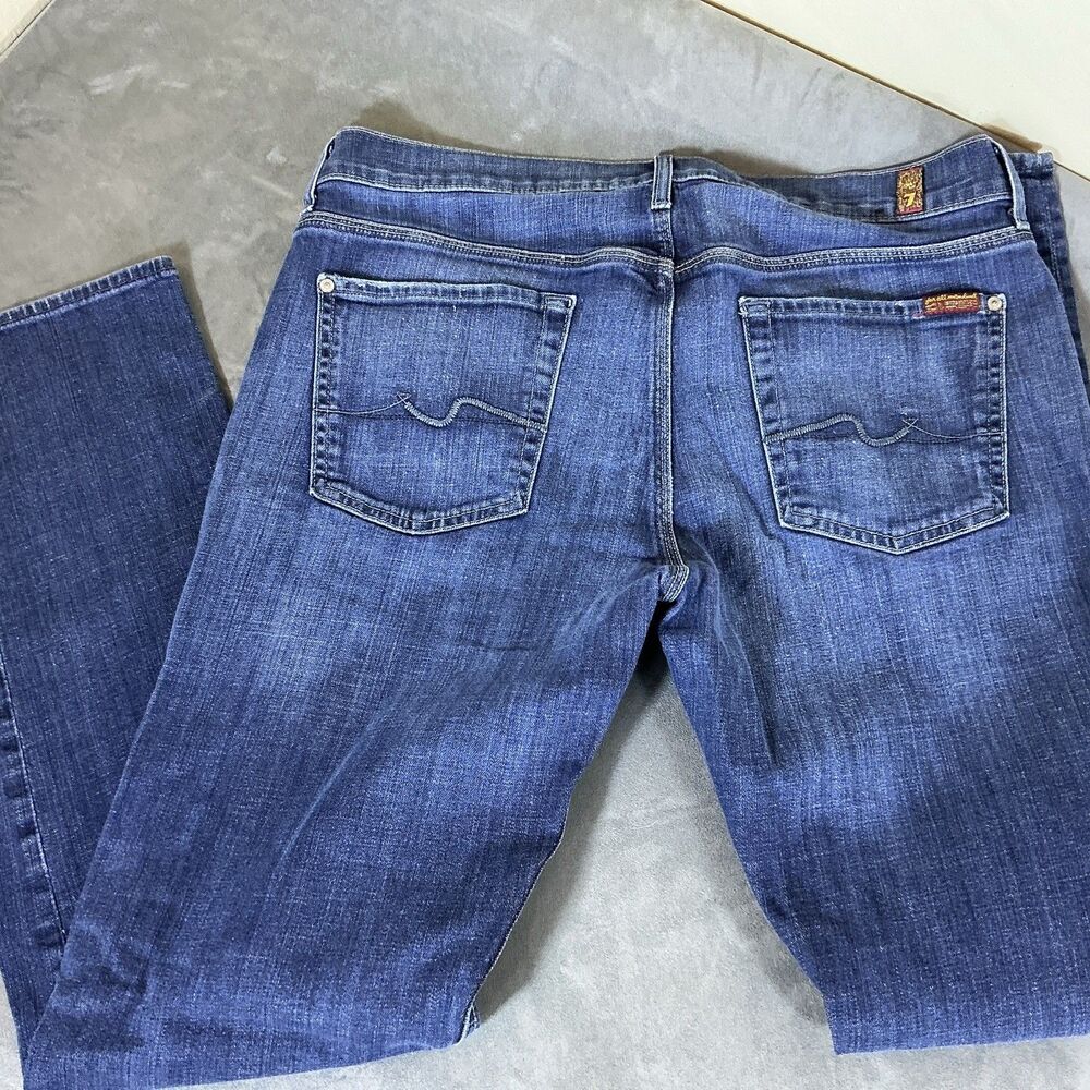Seven For All Mankind 36 X 32 Men’s Slimmy Fit Dark Wash Preppy